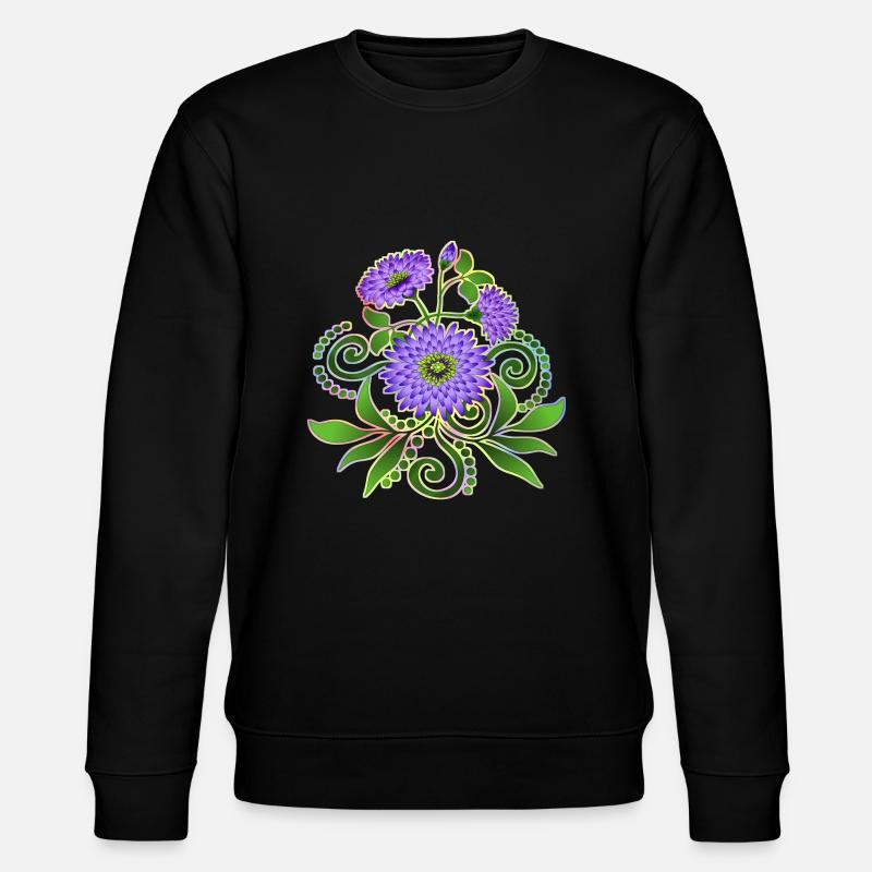 Blumen - Stanley/Stella Unisex Bio-Sweatshirt CHANGER  - Schwarz