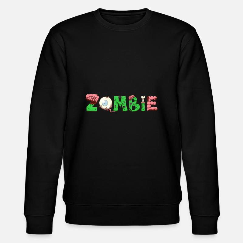 Zombie-Text - Stanley/Stella Unisex Bio-Sweatshirt CHANGER  - Schwarz