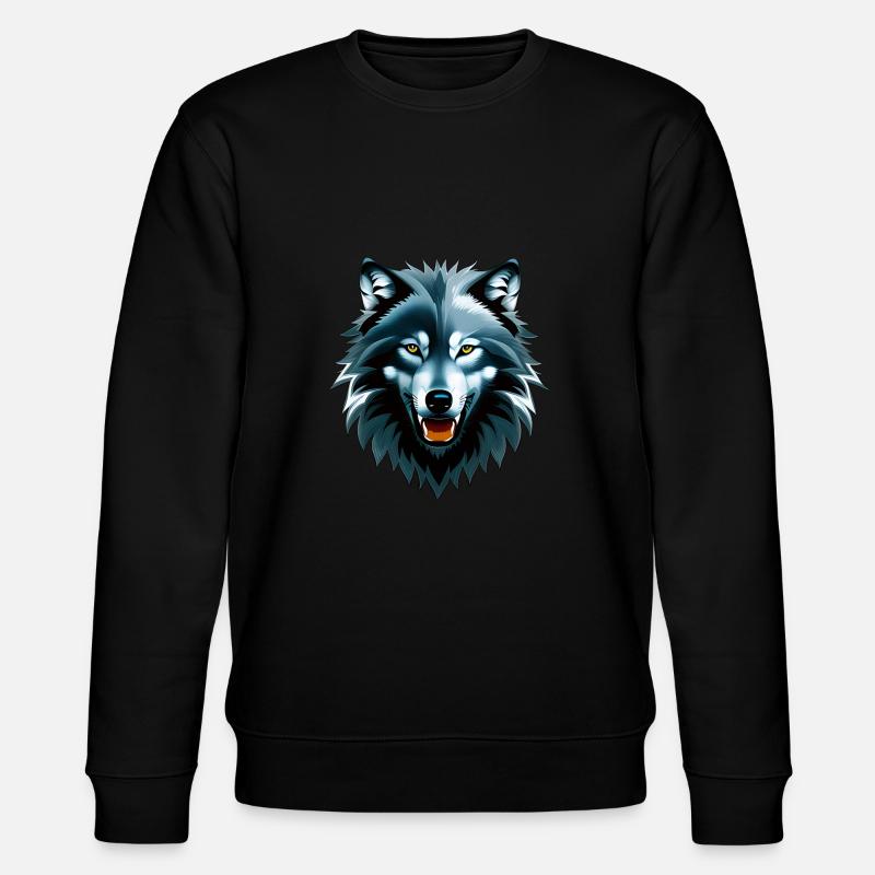 Wolf - Stanley/Stella Unisex Bio-Sweatshirt CHANGER  - Schwarz