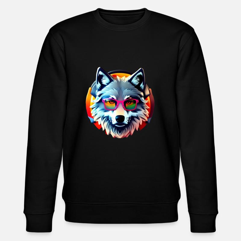 Wolf - Stanley/Stella Unisex Bio-Sweatshirt CHANGER  - Schwarz