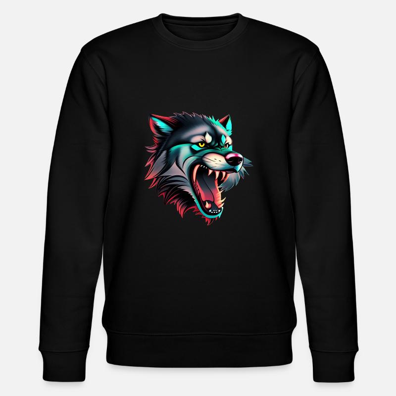wolf - Stanley/Stella CHANGER Unisex Organic Sweatshirt - black