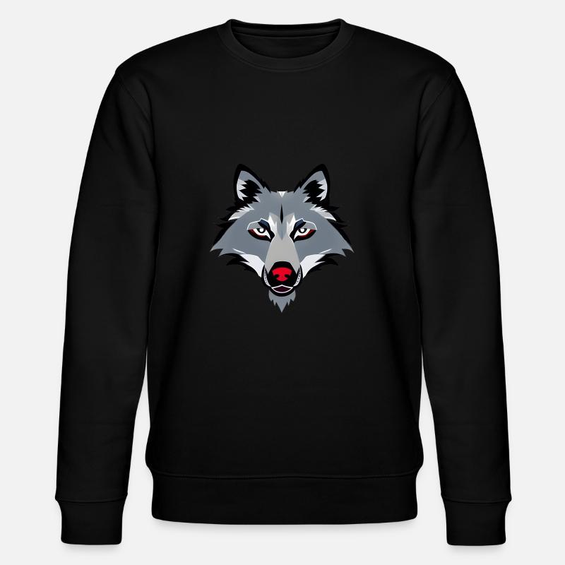 Wolf - Stanley/Stella Unisex Bio-Sweatshirt CHANGER  - Schwarz