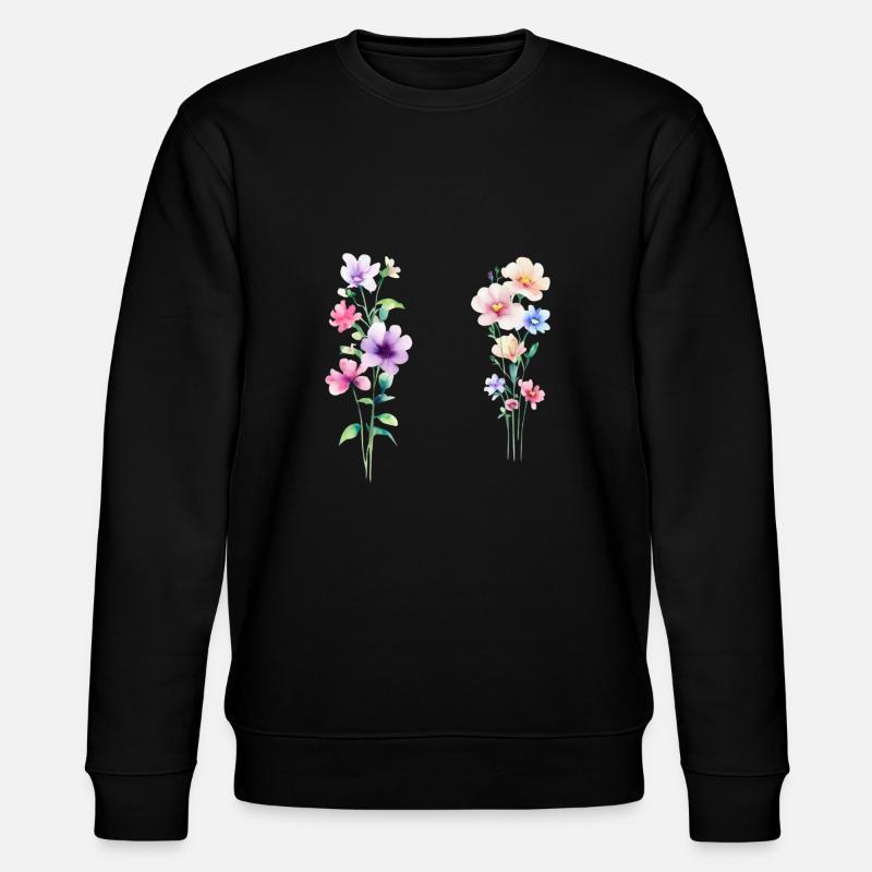 Deux fleurs - Sweat bio CHANGER Stanley/Stella Unisexe - noir