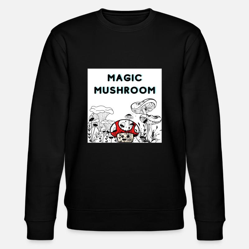 Magic Mushroom - Stanley/Stella Unisex Bio-Sweatshirt CHANGER  - Schwarz