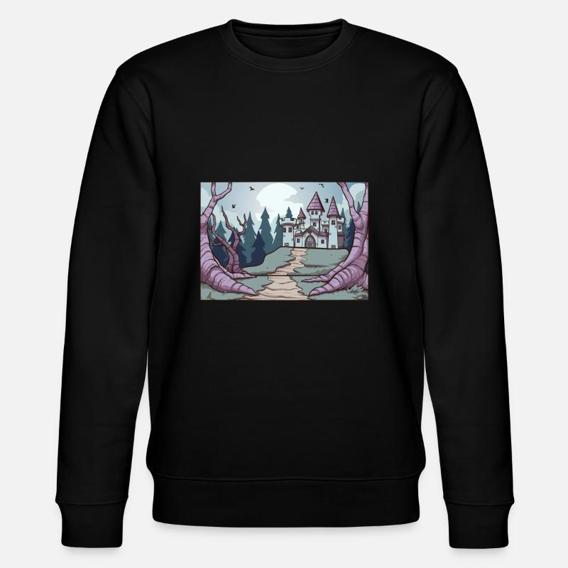 Halloween Dracula Vampire Mansion - Stanley/Stella Unisex Bio-Sweatshirt CHANGER  - Schwarz