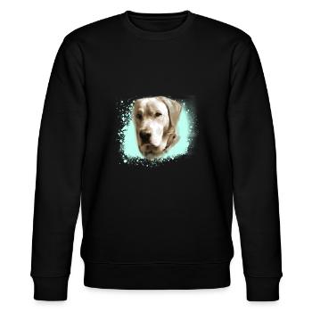 Labrador, Golden Retriever, graffit, malerei - Stanley/Stella Unisex Bio-Sweatshirt CHANGER  - Schwarz - Vorne - Nik (191cm) & Marisol (170cm)
