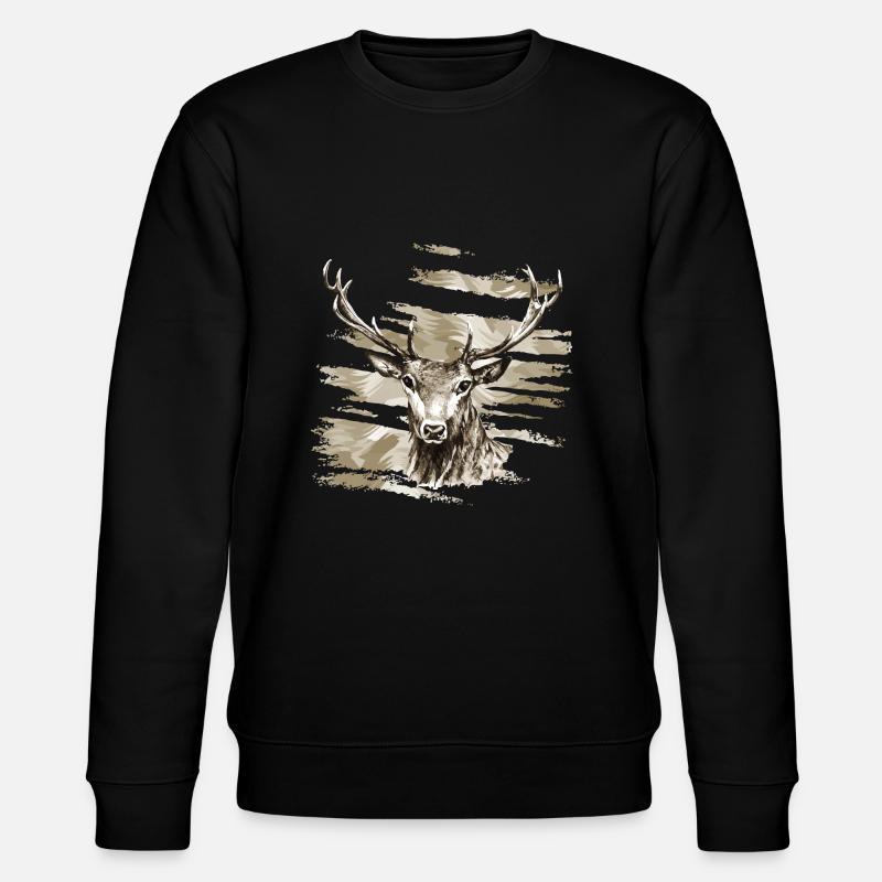 Hirsch - Stanley/Stella Unisex Bio-Sweatshirt CHANGER  - Schwarz