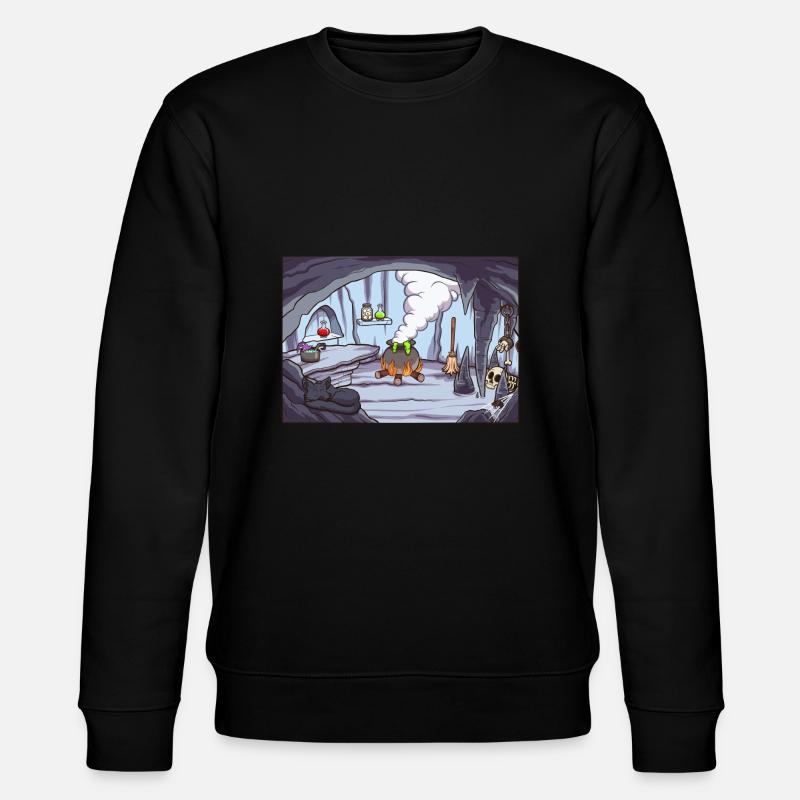 Dessin animé Witch Cave Contexte - Sweat bio CHANGER Stanley/Stella Unisexe - noir