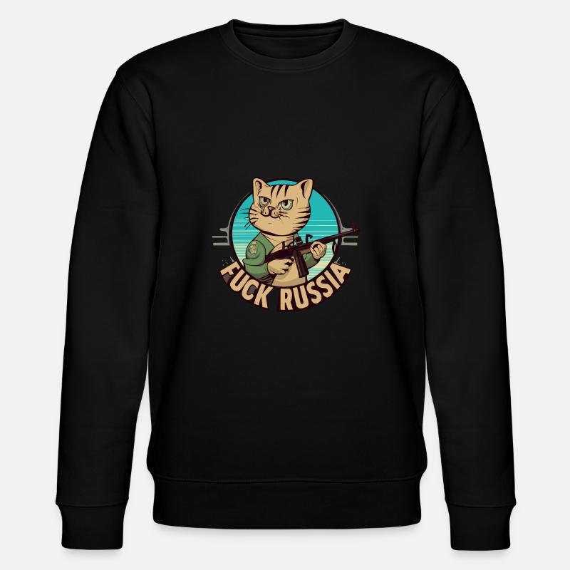 Scheiß auf Russland - Stanley/Stella Unisex Bio-Sweatshirt CHANGER  - Schwarz