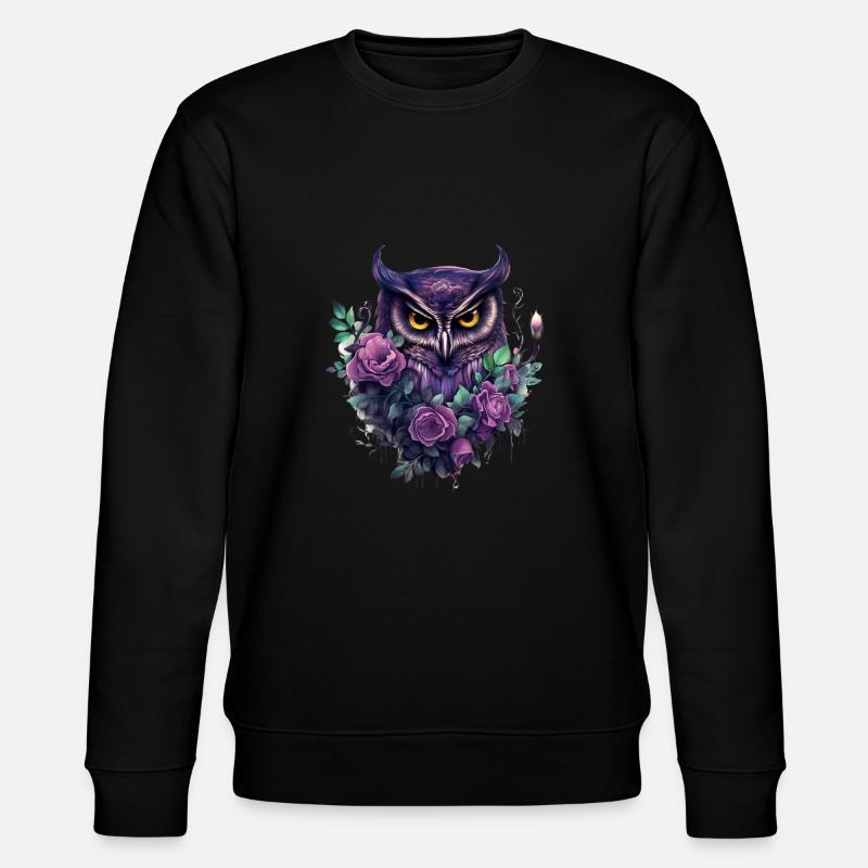 Owl - Stanley/Stella CHANGER Unisex Organic Sweatshirt - black