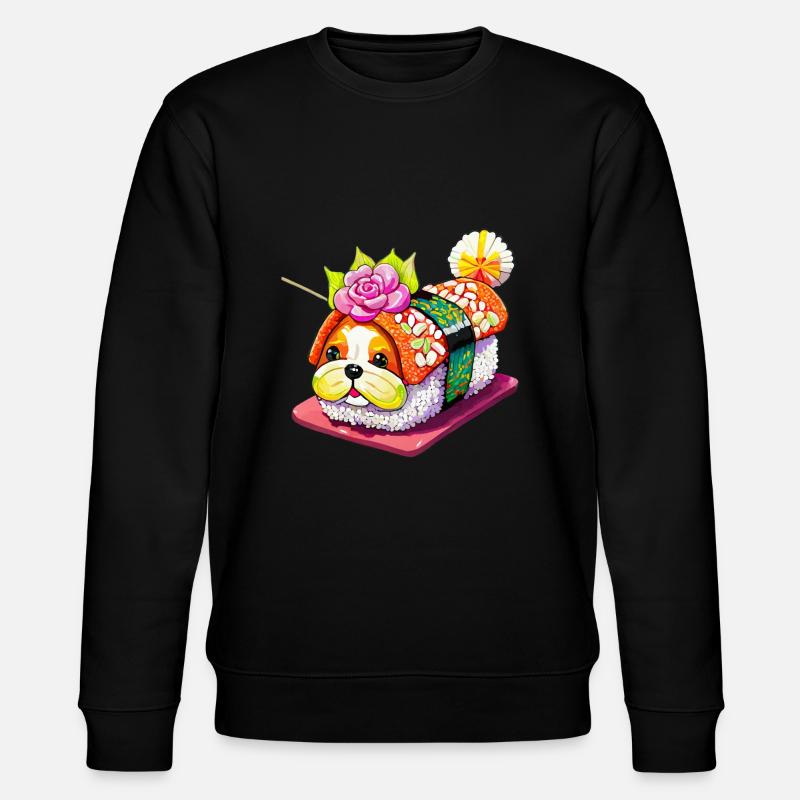 Sushi-Hund - Stanley/Stella Unisex Bio-Sweatshirt CHANGER  - Schwarz