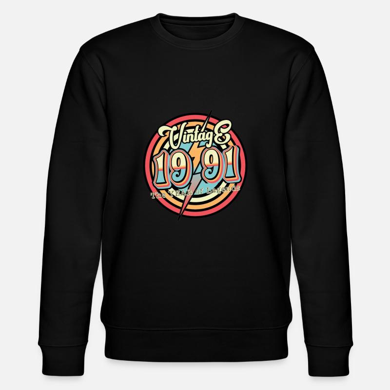 Millésime 1991 - Sweat bio CHANGER Stanley/Stella Unisexe - noir