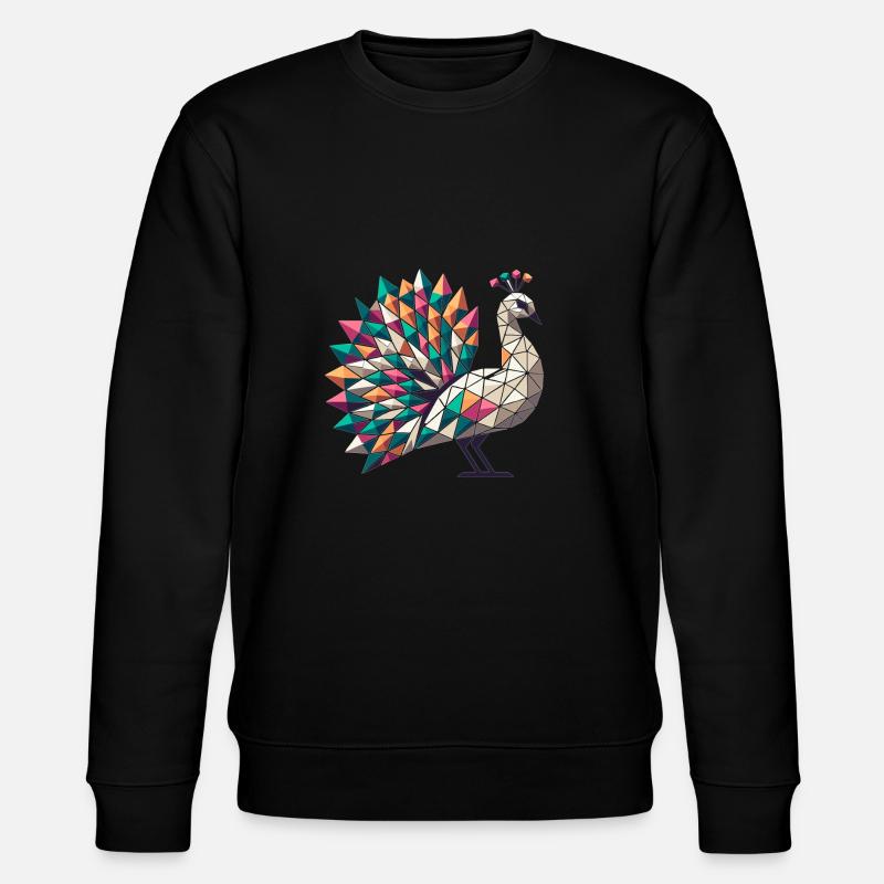 Pfau //peacock - Stanley/Stella Unisex Bio-Sweatshirt CHANGER  - Schwarz