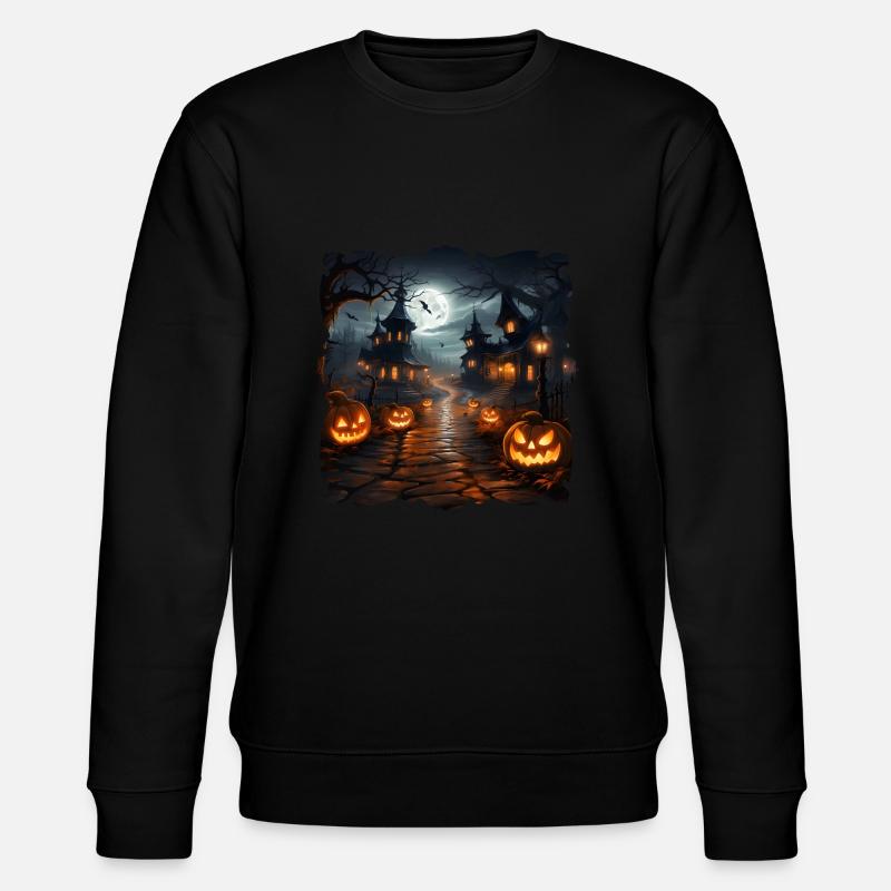 halloween 6 smiles - Stanley/Stella Unisex Bio-Sweatshirt CHANGER - Schwarz