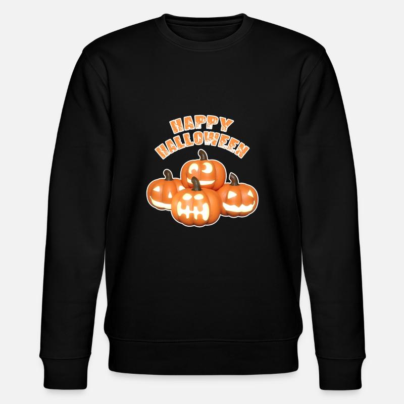 Joyeuses citrouilles d’Halloween - Sweat bio CHANGER Stanley/Stella Unisexe - noir