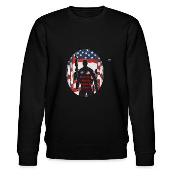 Veteranen, Veteranen, Waffenstillstand. - Stanley/Stella Unisex Bio-Sweatshirt CHANGER  - Schwarz - Vorne - Nik (191cm) & Marisol (170cm)