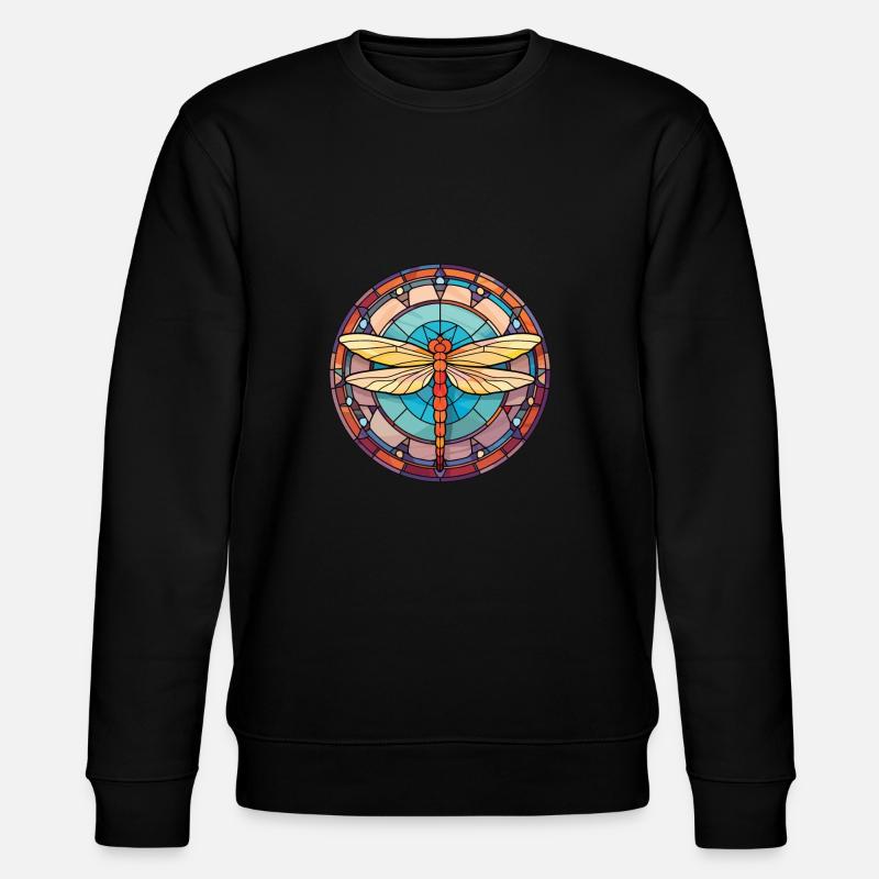 Libelle bunte Aquarell-Tier-Illustration - Stanley/Stella Unisex Bio-Sweatshirt CHANGER  - Schwarz
