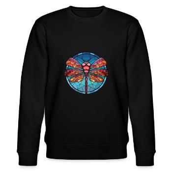 Dragonfly Colorful Watercolor Animal Illustration - Stanley/Stella CHANGER Unisex Organic Sweatshirt - black - Front - Nik (191cm) & Marisol (170cm)