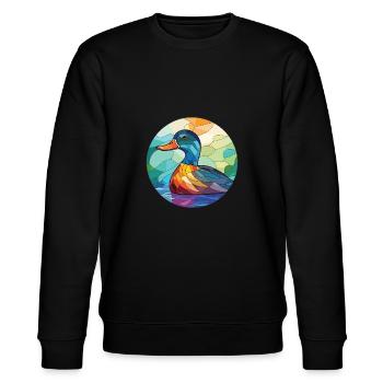 Canard Coloré Aquarelle Animal Animal De Compagnie Illustration - Sweat bio CHANGER Stanley/Stella Unisexe - noir - Devant - Nik (191cm) & Marisol (170cm)