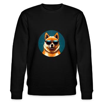 Akita Inu cool - Akita Inu Hund - Stanley/Stella Unisex Bio-Sweatshirt CHANGER  - Schwarz - Vorne - Nik (191cm) & Marisol (170cm)