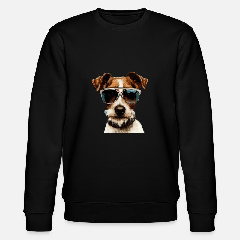 Foxterrier Cool - Foxterrier Hund - Stanley/Stella Unisex Bio-Sweatshirt CHANGER  - Schwarz