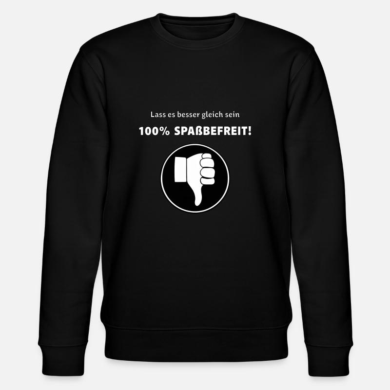 Spassbefreit - Stanley/Stella Unisex Bio-Sweatshirt CHANGER  - Schwarz