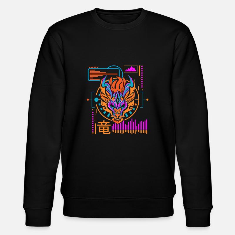 Zukunft Retro Futuristisch - Stanley/Stella Unisex Bio-Sweatshirt CHANGER  - Schwarz