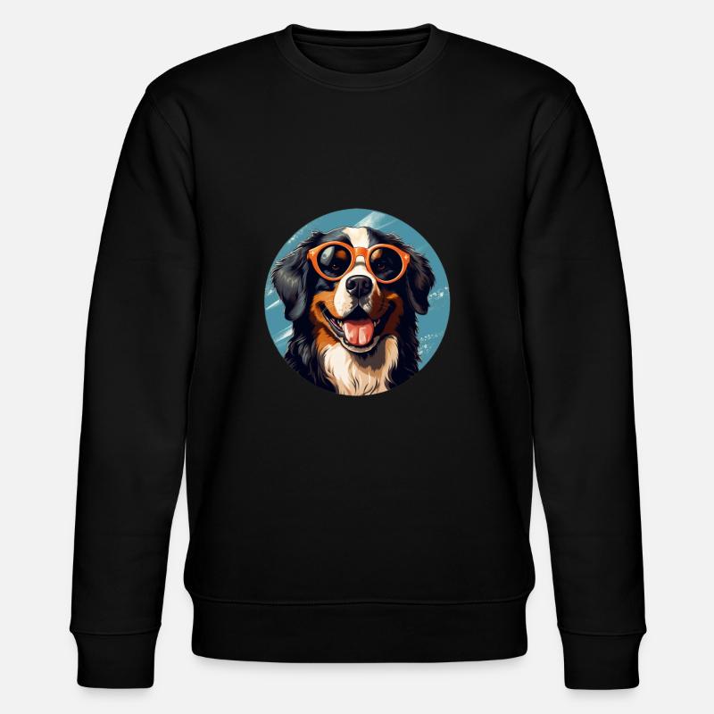 Berner Sennenhund Cool - Berner Sennenhund - Stanley/Stella Unisex Bio-Sweatshirt CHANGER  - Schwarz