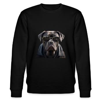 Cane Corso Cool - Cane Corso Dog - Stanley/Stella CHANGER Unisex Organic Sweatshirt - black - Front - Nik (191cm) & Marisol (170cm)