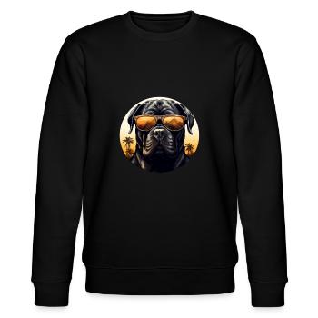 Cane Corso Cool - Cane Corso Dog - Stanley/Stella CHANGER Unisex Organic Sweatshirt - black - Front - Nik (191cm) & Marisol (170cm)