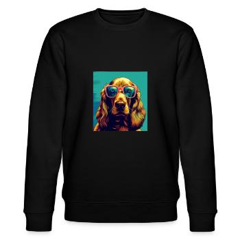 Cocker Spaniel Cool - Cocker Spaniel Hund - Stanley/Stella Unisex Bio-Sweatshirt CHANGER  - Schwarz - Vorne - Nik (191cm) & Marisol (170cm)