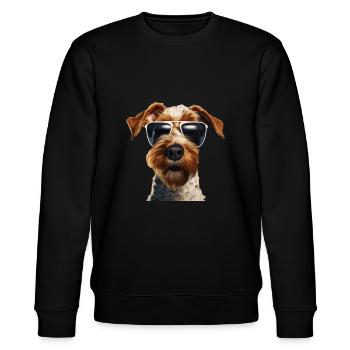 Fox Terrier Cool - Fox Terrier - Sweat bio CHANGER Stanley/Stella Unisexe - noir - Devant - Nik (191cm) & Marisol (170cm)