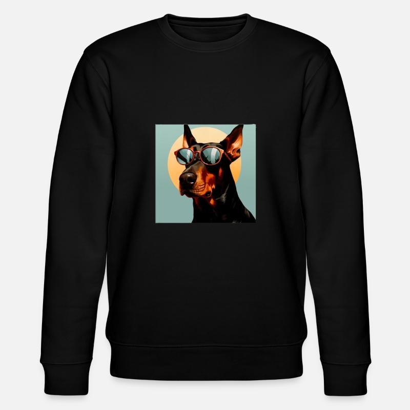 Doberman Cool - Chien Doberman - Sweat bio CHANGER Stanley/Stella Unisexe - noir