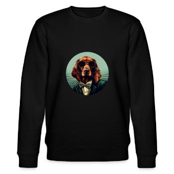 Irish Setter Cool - Irish Setter Dog - Stanley/Stella CHANGER Unisex Organic Sweatshirt - black - Front - Nik (191cm) & Marisol (170cm)
