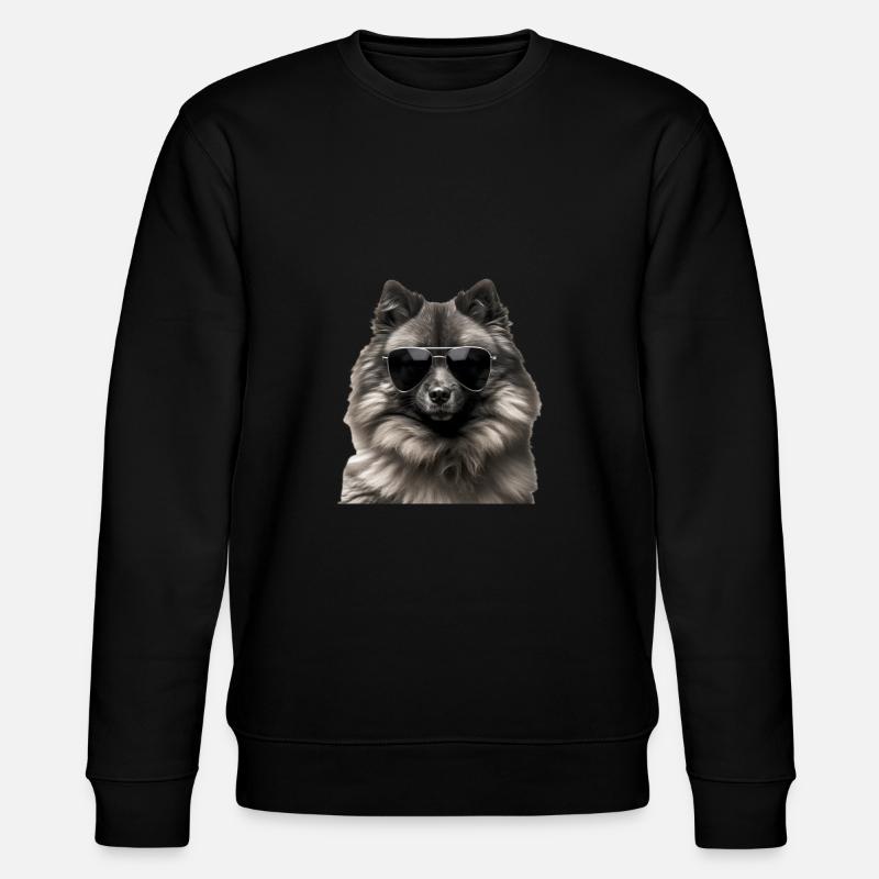Wolfsspitz Cool - Wolfsspitz Hund - Stanley/Stella Unisex Bio-Sweatshirt CHANGER  - Schwarz
