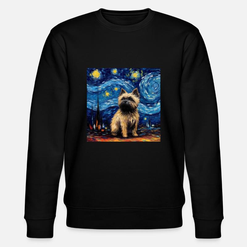 Cairn Terrier Sternennacht - Stanley/Stella Unisex Bio-Sweatshirt CHANGER  - Schwarz