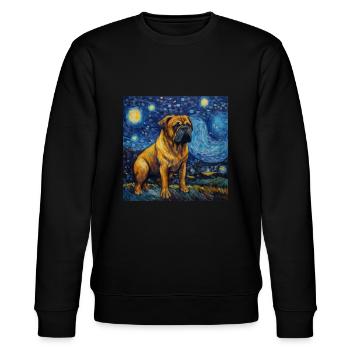 Bullmastiff Nuit étoilée - Sweat bio CHANGER Stanley/Stella Unisexe - noir - Devant - Nik (191cm) & Marisol (170cm)
