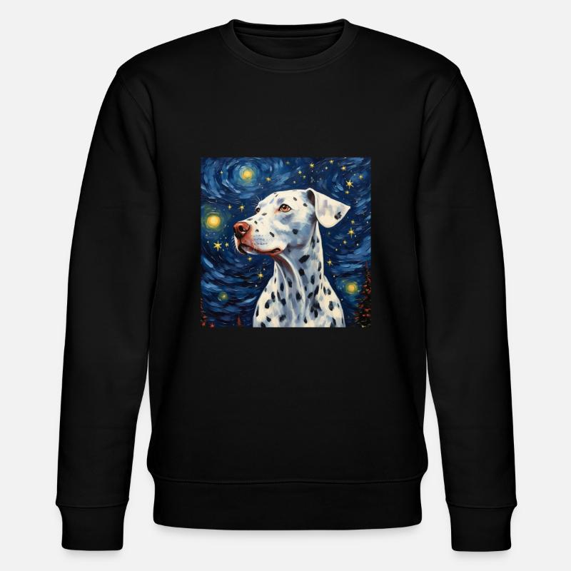 Dalmatiner Sternennacht - Stanley/Stella Unisex Bio-Sweatshirt CHANGER - Schwarz