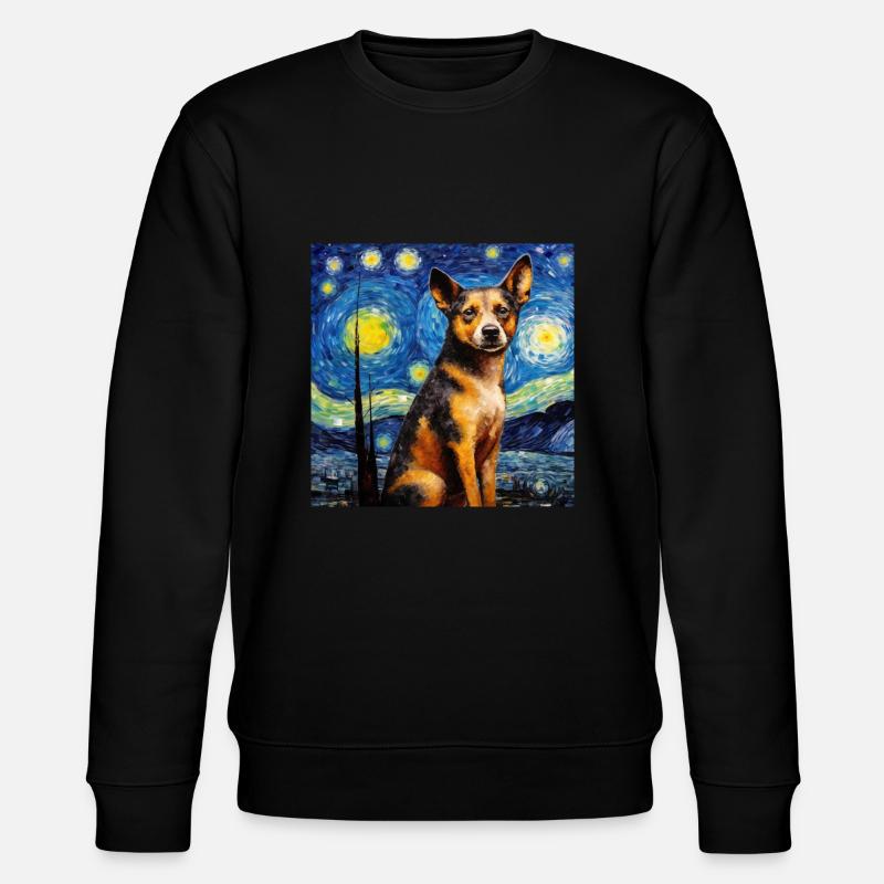 Bouvier Chien Nuit Étoilée - Sweat bio CHANGER Stanley/Stella Unisexe - noir