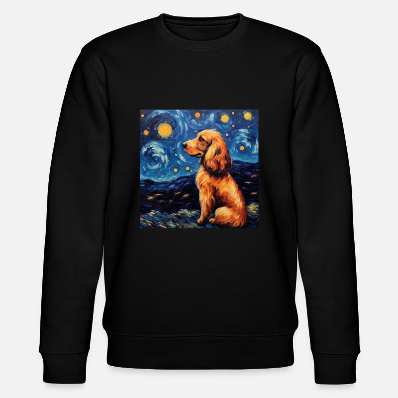 Cocker Spaniel Sternennacht - Stanley/Stella Unisex Bio-Sweatshirt CHANGER  - Schwarz