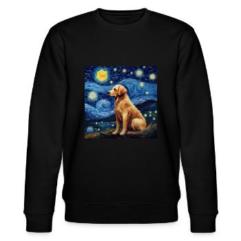 Golden Retriever Nuit étoilée - Sweat bio CHANGER Stanley/Stella Unisexe - noir - Devant - Nik (191cm) & Marisol (170cm)