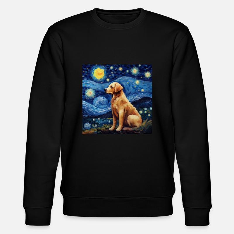 Golden Retriever Nuit étoilée - Sweat bio CHANGER Stanley/Stella Unisexe - noir