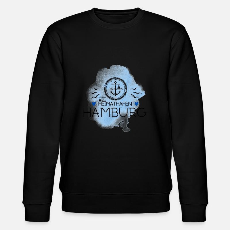 Hamburg Heimathafen- Ankermotiv - Stanley/Stella Unisex Bio-Sweatshirt CHANGER  - Schwarz