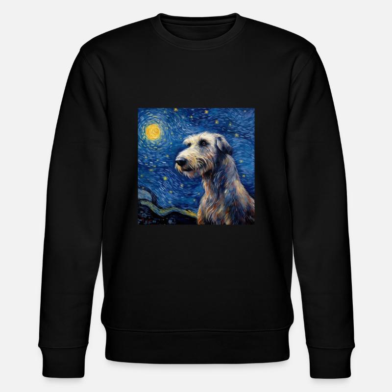 Irischer Wolfshund Sternennacht - Stanley/Stella Unisex Bio-Sweatshirt CHANGER  - Schwarz