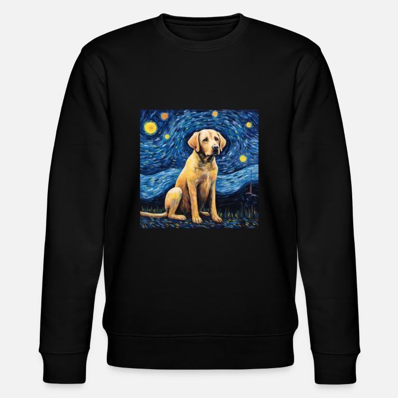 Labrador Sternennacht - Stanley/Stella Unisex Bio-Sweatshirt CHANGER  - Schwarz