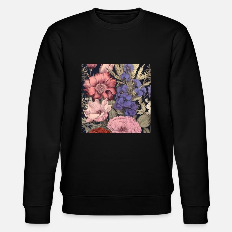 flowers 1 - Stanley/Stella Unisex Bio-Sweatshirt CHANGER  - Schwarz