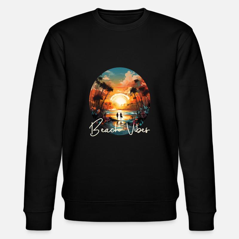 Beach Vibes - Stanley/Stella Unisex Bio-Sweatshirt CHANGER  - Schwarz