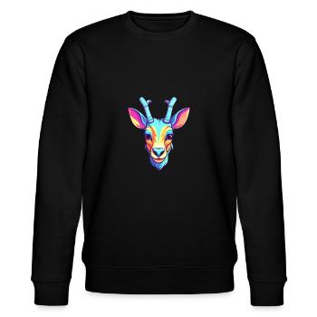 Antilope Aquarelle Colorée Dessin Animé Kawaii Animal - Sweat bio CHANGER Stanley/Stella Unisexe - noir - Devant - Nik (191cm) & Marisol (170cm)