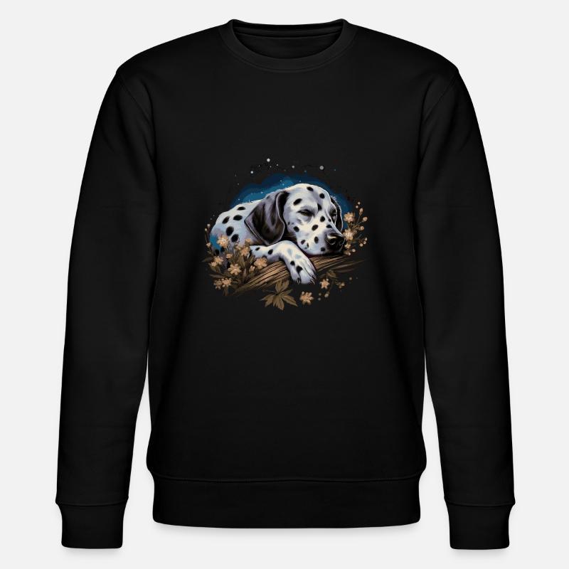 Sleeping Dalmatian - Stanley/Stella CHANGER Unisex Organic Sweatshirt - black