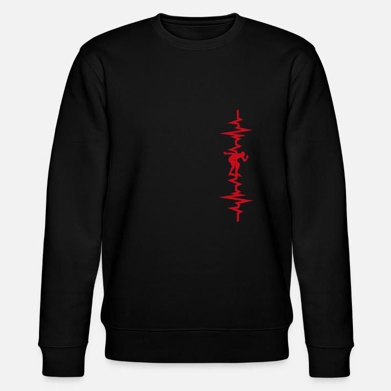 Ice Skating Heart Beat - Stanley/Stella CHANGER Unisex Organic Sweatshirt - black